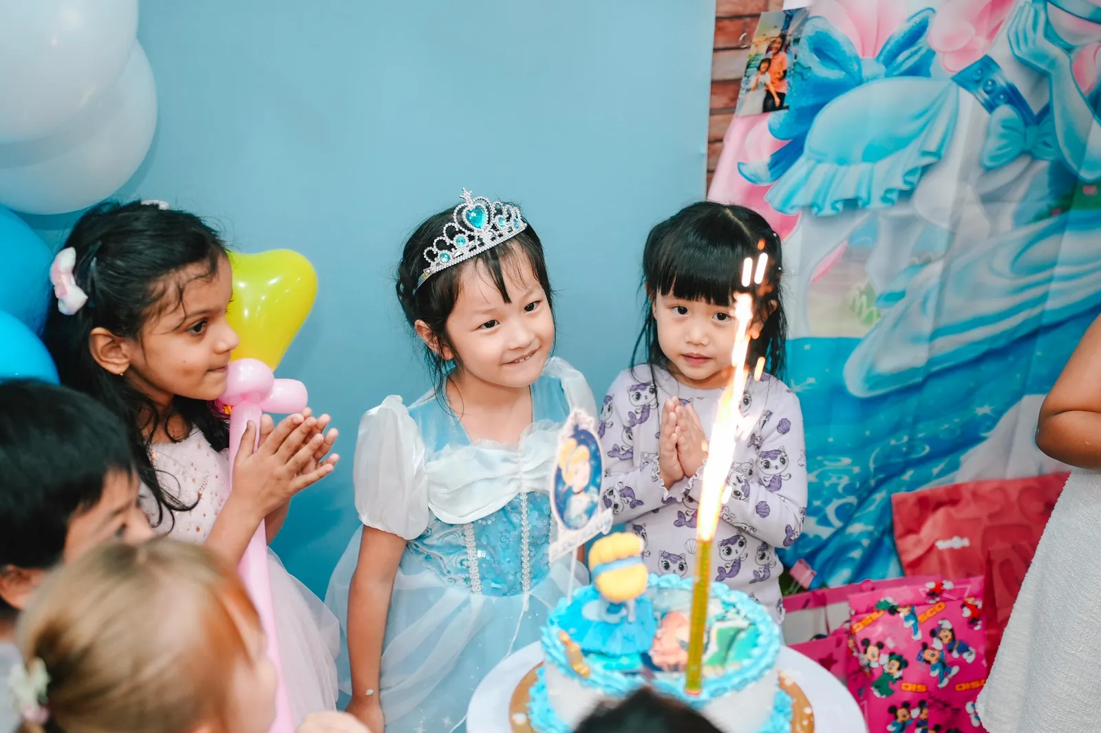 Children celebrating a birthday party at Play Kingdoms indoor playground in Hartamas, Kuala Lumpur